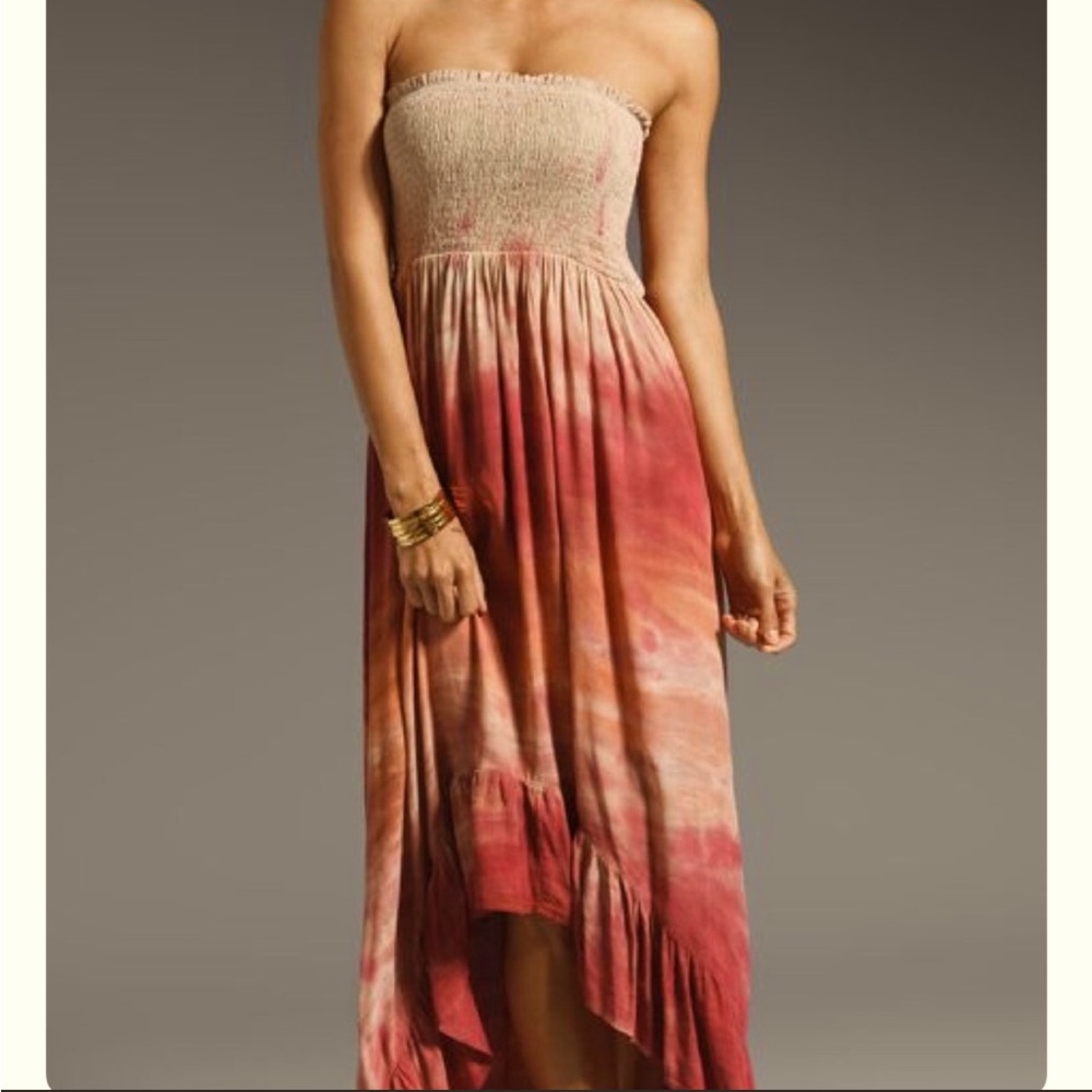 Patterson J. Kincaid Originals✨GORGEOUS Bohemian dyed strapless dress- EUC 💃🏼
